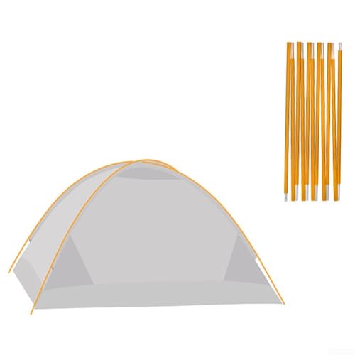 Zeltstangen aus Aluminiumlegierung, Ersatz für Wander- und Campingzelte, hergestellt aus 7001T6 Flugzeugmaterial, bietet starke und leichte Unterstützung (4,05 Meter) von Sileduove