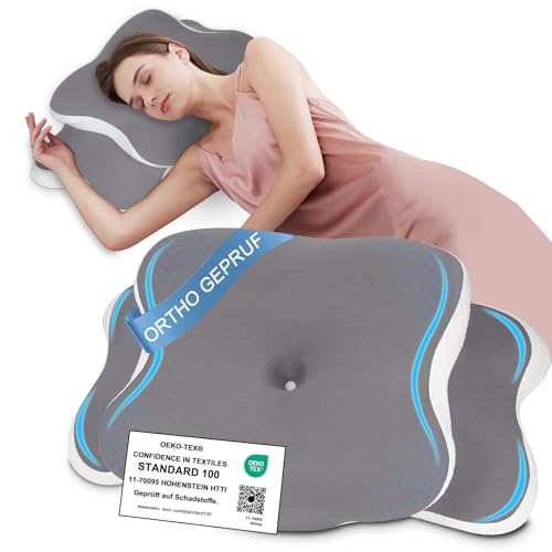 Silencomfort Memory Foam Kissen, Ergonomisches Kopfkissen Automatischer Rückfederung, Kopfkissen Nackenschmerzen Orthopädisches mit Memory Foam für Seiten-, Rücken-und Bauchschläfer Silencomfort Memory Foam Kissen, Ergonomisches Kopfkissen Automatischer Rückfederung, Kopfkissen Nackenschmerzen Orthopädisches mit Memory Foam für Seiten-, Rücken-und Bauchschläfer von Silencomfort