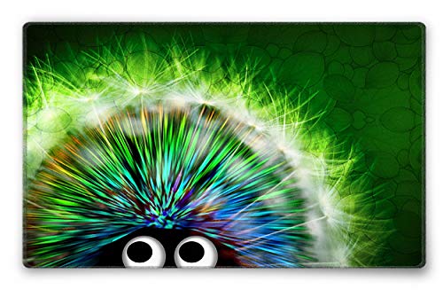 Silent Monsters Mauspad 240 x 200 mm Stoff Mousepad Igel grün - Vernähter Rand, rutschfest & leise, für Gaming Büro Office Homeoffice - 24 x 20 cm Mouse Pad Mat - Mausunterlage klein f alle Maus Arten von Silent Monsters