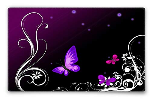 Silent Monsters Mauspad 360 x 250 mm Stoff Mousepad Schmetterling lila - Vernähter Rand, rutschfest & leise, Gaming Büro Office Homeoffice - 36 x 25 cm Mouse Pad Mat - Mausunterlage f alle Maus Arten von Silent Monsters