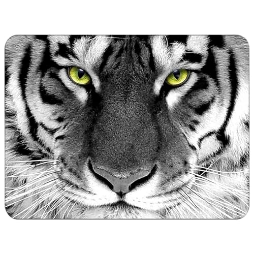 Silent Monsters Mauspad 360 x 250 mm Stoff Mousepad Tiger, rutschfest & leise, für Gaming Büro Office Homeoffice - 36 x 25 cm Mouse Pad Mat - Mausunterlage klein für alle Maus Arten von Silent Monsters
