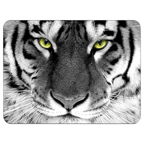 Silent Monsters Mauspad 240 x 200 mm Stoff Mousepad Tiger, rutschfest & leise, für Gaming Büro Office Homeoffice - 24 x 20 cm Mouse Pad Mat - Mausunterlage klein für alle Maus Arten von Silent Monsters