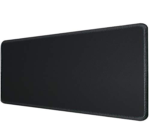 Silent Monsters Mauspad XXL 900 x 400 mm großes Mousepad Schwarz - Vernähter Rand, rutschfest & leise, für Gaming Büro Office Homeoffice - Tastatur - 90 x 40 cm groß Mouse Pad Mat - alle Maus Arten von Silent Monsters