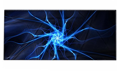Silent Monsters Mauspad XXL 900 x 400 mm großes Mousepad Blitz Gewitter - Vernähter Rand, rutschfest & leise, für Gaming Büro Office Homeoffice Tastatur - 90 x 40 cm groß Mouse Pad Mat alle Maus Arten von Silent Monsters