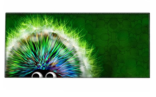 Silent Monsters Mauspad XXL 900 x 400 mm großes Mousepad Igel grün - Vernähter Rand, rutschfest & leise, für Gaming Büro Office Homeoffice - Tastatur - 90 x 40 cm groß Mouse Pad Mat - alle Maus Arten von Silent Monsters