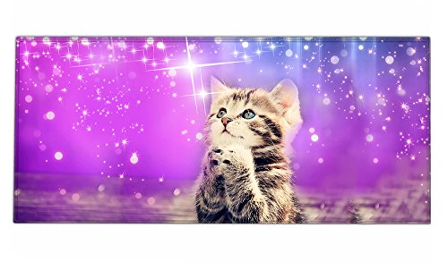 Silent Monsters Mauspad XXL 900 x 400 mm großes Mousepad Katze - Vernähter Rand, rutschfest & leise, für Gaming Büro Office Homeoffice - Tastatur - 90 x 40 cm groß Mouse Pad Mat - alle Maus Arten von Silent Monsters