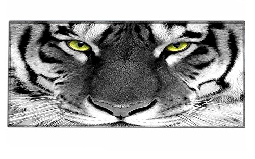 Silent Monsters Mauspad XXL 900 x 400 mm großes Mousepad Tiger - Vernähter Rand, rutschfest & leise, für Gaming Büro Office Homeoffice - Tastatur - 90 x 40 cm groß Mouse Pad Mat - alle Maus Arten von Silent Monsters