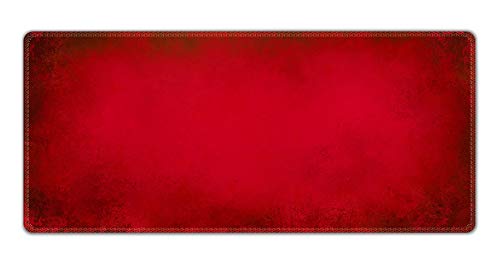 Silent Monsters Mauspad XXL 900 x 400 mm großes Mousepad rot - Vernähter Rand, rutschfest & leise, für Gaming Büro Office Homeoffice - Tastatur - 90 x 40 cm groß Mouse Pad Mat - alle Maus Arten von Silent Monsters