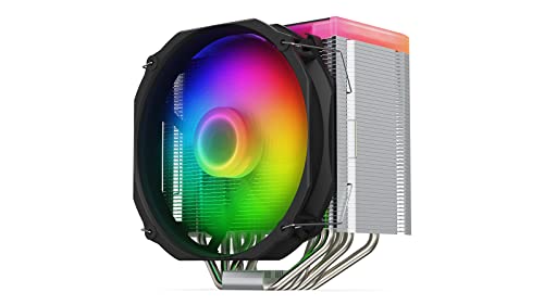 SILENTIUMPC Fortis 5 ARGB SPC308 CPU Cooling PC Fan Radiator 14 cm LED Black Silver von SilentiumPC