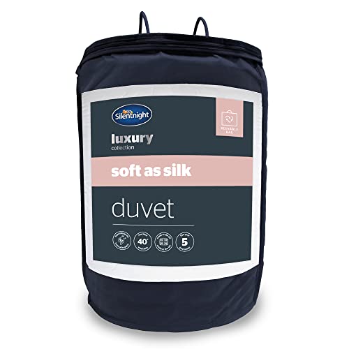 Silentnight Bettdecke Soft as Silk, 10,5 tog, für Doppelbetten, Weiß, Microfaser, weiß, King Size von Silentnight