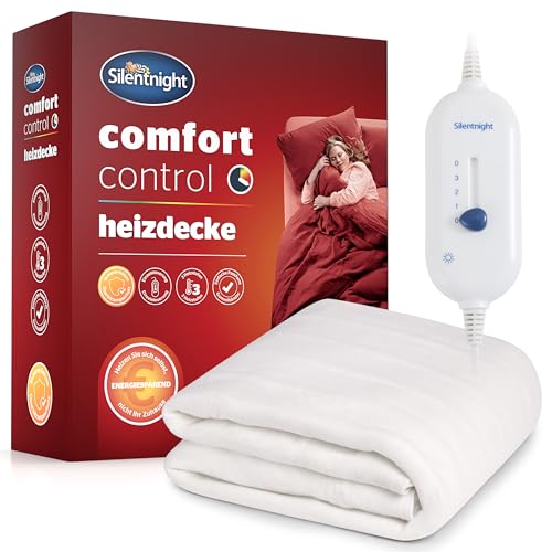Silentnight Comfort Control Wärmeunterbett 150x160cm | Heizdecke Bett mit 3 Heizstufen, Ultraschnelles, Aufheizen Elastische Bander Waschmaschinen Waschbar | Heizunterlage Bett Heizmatte | 150x160cm von Silentnight