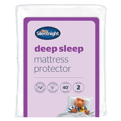 Silentnight Deep Sleep Matratzenschoner, Doppelbett, Polyester Baumwolle, weiß von Silentnight