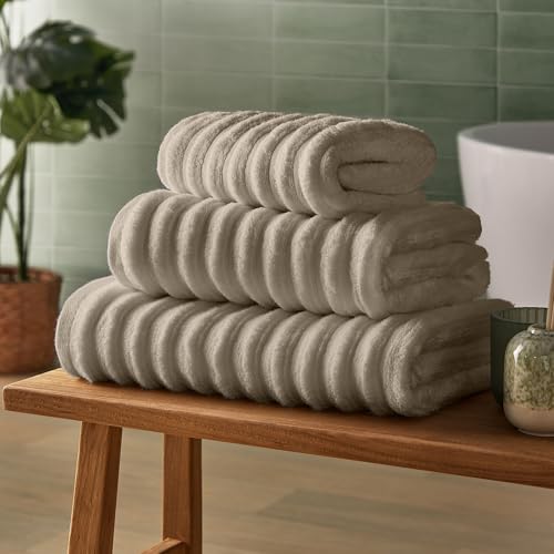 Silentnight Geripptes Baumwoll-Badetuch, luxuriös weich und super saugfähig, Hochflor-Handtuch, 100% Baumwolle BCI – strukturiertes dicht Geripptes Badetuch – 130 x 70 cm – maschinenwaschbar, Silentnight Geripptes Baumwoll-Badetuch, luxuriös weich und super saugfähig, Hochflor-Handtuch, 100% Baumwolle BCI – strukturiertes dicht Geripptes Badetuch – 130 x 70 cm – maschinenwaschbar, von Silentnight
