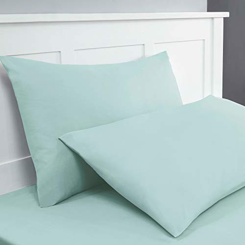 Sanctuary 100% Baumwolle Housewife Kissenbezüge Paar, Duck Egg, Pillowcase von Silentnight