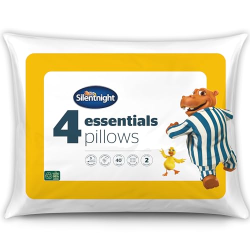 Silentnight Kopfkissen, weiß, Microfaser, weiß, 4 Stück von Silentnight