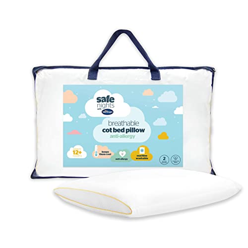 Silentnight Safe Nights Luxus Babykissen - Atmungsaktives Kinderbett Kleinkindkissen für Babys und Kleinkinder mit Netzseiten für bequemen und frischen Schlaf - antiallergen und maschinenwaschbar von Silentnight