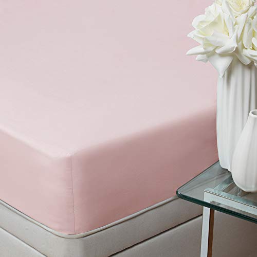 Sanctuary Spannbetttuch aus 100% Baumwolle, Blush, Einzelbett von Silentnight