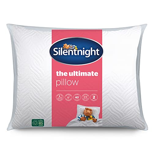 Silentnight Ultimate Pillow – Weiches und stützendes Bettkissen mit luxuriösem gestepptem Pinsonic-Soft-Touch-Bezug, maschinenwaschbar und hypoallergen für Rücken- und Seitenschläfer, 1 Stück von Silentnight
