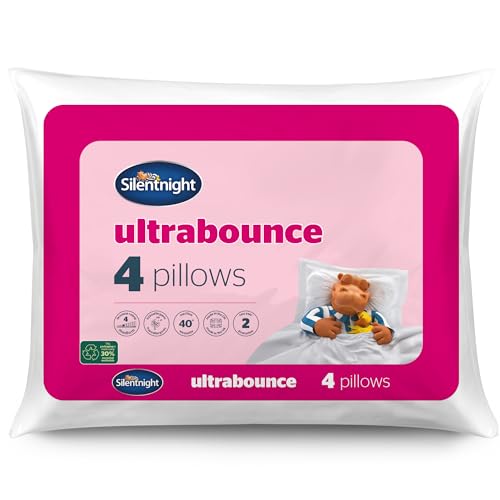 Silentnight Ultrabounce Kissen, weiß, Microfaser, weiß, 4 Stück von Silentnight