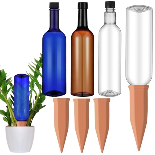 SiliFine 3 Sets Pflanzenbewässerungsgeräte enthalten terrakottafarbene selbstbewässernde Spikes und 740 ml Kunststoffflaschen, langsamer Freisetzungs-Einsatz für den Urlaub, automatisches SiliFine 3 Sets Pflanzenbewässerungsgeräte enthalten terrakottafarbene selbstbewässernde Spikes und 740 ml Kunststoffflaschen, langsamer Freisetzungs-Einsatz für den Urlaub, automatisches von SiliFine