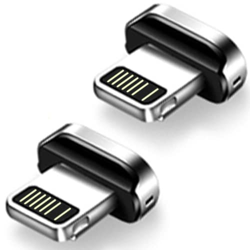 2x Adapter für PLATINUM Nylon Magnet Schnellladekabel kompatibel mit iPhone 13 12 Pro Max mini 11 XS XR X 10 8 7 6S 6 Plus 5 SE - 2x Stecker von SilicOne