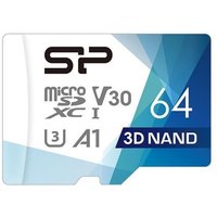 Silicon Power MicrosDXC Superior Pro 64 GB V30 UHS-1 U3 A1 Speicherkarte + Microsd-SD-Adapter (Sp064Gbstxdu3V20Ab) von Silicon Power