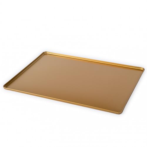 Silicon-tech | Vitrinen-Tablett für Lebensmittel | aus Aluminium | 30 x 40 cm abgerundete Ecken | Konditoreien und Bars von Silicon-Tech