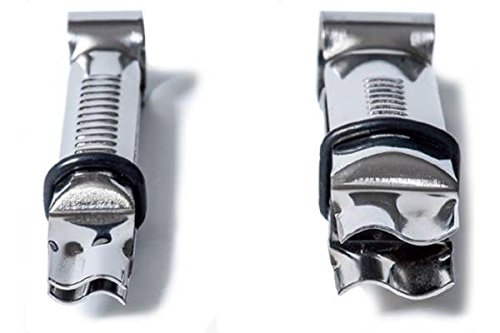 Silikomart | Set 2 Pinzetten Wonder Crimper für Tortendekorationen, Regelmäßiges Wellenlinien-Design, Material Edelstahl, Maße 17 mm - 12 mm, Made in Italy, Silber von silikomart