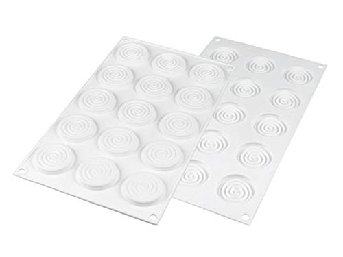 Silikomart Silikonform, Silikon, rot, 45mm Durchmesser, 7mm Höhe (15x9ml) von silikomart