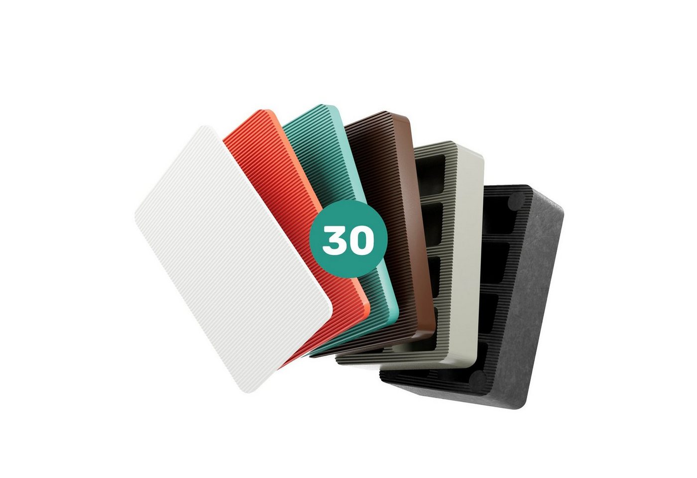 Silisto Unterlegplatte Unterlegplatten Sortiment 30 Teilig, 30-St., Made in Germany von Silisto
