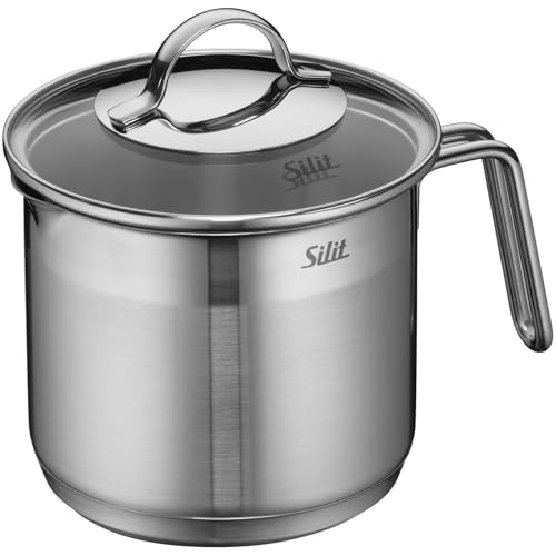 Silit Achat Milchtopf Induktion mit Glasdeckel 14 cm, hoher Kochtopf 1,7l, Edelstahl teilmattiert, Milchkopchtopf Induktion, unbeschichtet, backofengeeignet Silit Achat Milchtopf Induktion mit Glasdeckel 14 cm, hoher Kochtopf 1,7l, Edelstahl teilmattiert, Milchkopchtopf Induktion, unbeschichtet, backofengeeignet von Silit