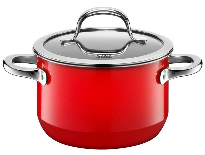 Silit Fleischtopf Passion red, Kochtopf Induktion schneid- und kratzfest, Silargan®, für alle gänigen Herdarten geeignet, Made in Germany, rot von Silit
