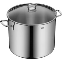 Silit Gemüsetopf "Suppentopf Induktion mit Glasdeckel" Set, 2 Stk. tlg. Cromargan Edelstahl Rostfrei 18/10 von Silit