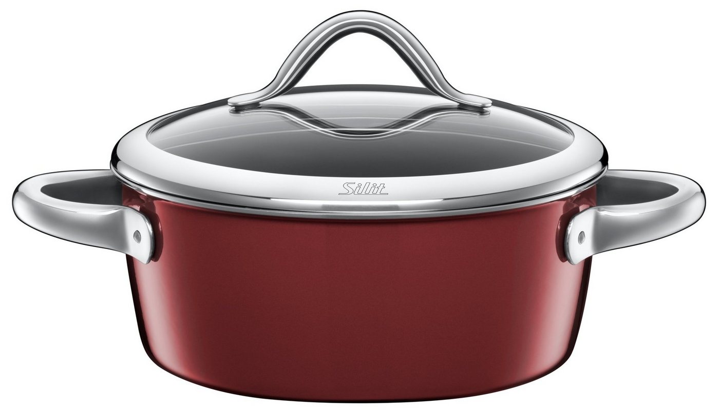 Silit Kochtopf Silit Vitaliano Rosso, Silargan®, Glassdeckel von Silit