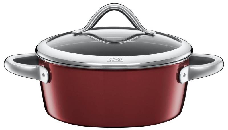 Silit Kochtopf Silit Vitaliano Rosso, Silargan®, Glassdeckel von Silit