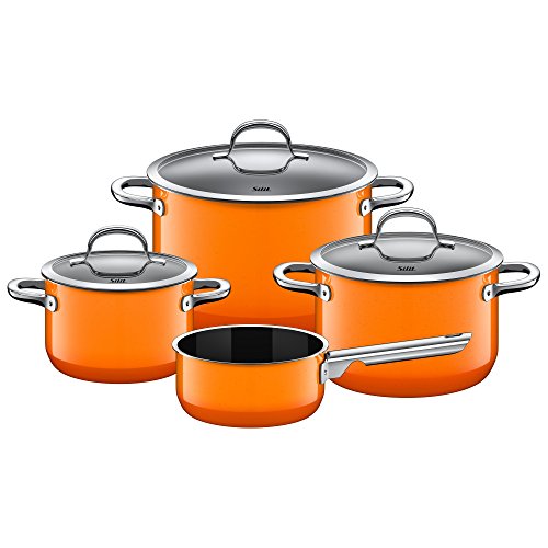 Silit Passion Orange Topfset Induktion 4-teilig, Kochtopf Set mit Glasdeckel, Silargan Funktionskeramik, Induktions Töpfe Set, Auslaufmodell, orange Silit Passion Orange Topfset Induktion 4-teilig, Kochtopf Set mit Glasdeckel, Silargan Funktionskeramik, Induktions Töpfe Set, Auslaufmodell, orange von Silit