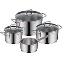 Silit Topf-Set "Extra Cook Induktion, Kochgeschirr-Set mit Glasdeckel, Innenskalierung" 3x Kochtöpfe 16/20/24 cm mit Deckel, 1x Stielkasserolle 16 cm, SiliTherm Universalboden, breiter Schüttrand, spülmaschinengeeignet, Edelstahl 18/10 Silit Topf-Set "Extra Cook Induktion, Kochgeschirr-Set mit Glasdeckel, Innenskalierung" 3x Kochtöpfe 16/20/24 cm mit Deckel, 1x Stielkasserolle 16 cm, SiliTherm Universalboden, breiter Schüttrand, spülmaschinengeeignet, Edelstahl 18/10 von Silit