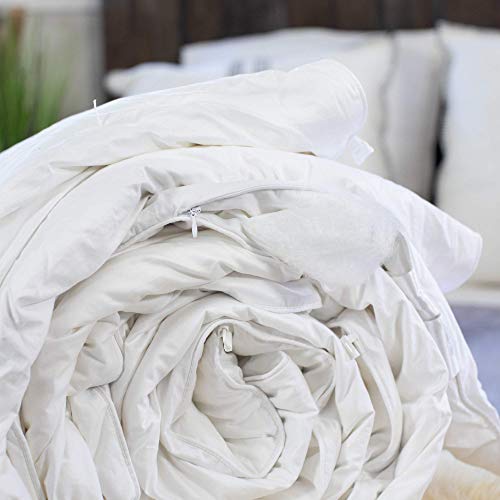 Silk Bedding Direct Luxus Bettdecke Mit 100% Langfaser Maulbeerseide Gefüllte. Handgefertigt. Frühlings/Herbstgewicht. Kontinental Queen, 240cm x 220cm. Zertifizierung: Oeko-TEX®. von Silk Bedding Direct