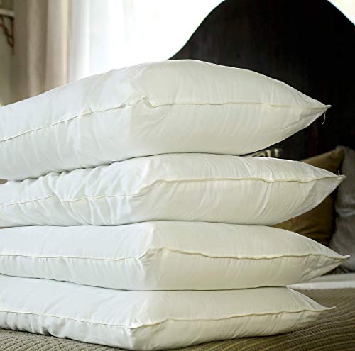 Silk Bedding Direct Set AUS Vier Seide GEFÜLLTEN Kissen. Luxus Langsträhnige Maulbeerseide. Hypoallergen. 58cm x 38cm. ZERTIFIZIERUNG: Oeko®. NIEDRIGER VERKAUFSPREIS von Silk Bedding Direct