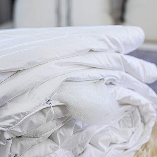 Silk Bedding Direct. Luxus Handgefertigte Bettdecke Mit Langfaser Maulbeerseiden Füllung. Sommergewicht. Einzel, 200cm x 150cm. Zertifizierung, Oeko-TEX® von Silk Bedding Direct