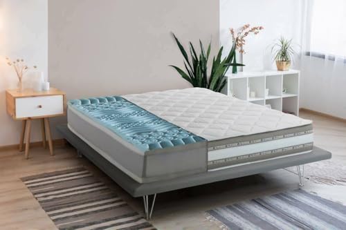 Talamo Italia - Teodora-Doppelmatratze, Memory Foam- und Gel-Matratze mit 9 differenzierten Zonen, 100 % Made in Italy, milbenhemmend und hypoallergen, 140 x 200 x 27 cm von Talamo Italia