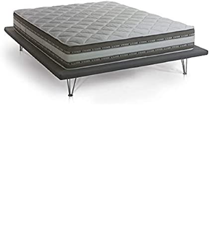 Talamo Italia Matratze Sabrina Quadrat und eine Hälfte, Made in Italy, Matratze aus Memory Foam und Gel mit 9 differenzierten Zonen, Anti-Milben und Hypoallergen, cm 120x200 h27 von Talamo Italia