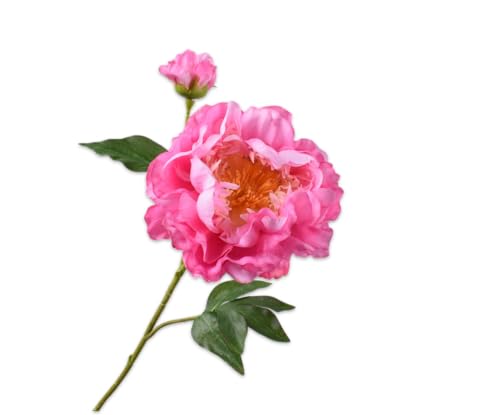 Silk-ka Künstliche Blume, Seidenblume, Pfingstrosenzweig, Rosa, 79 cm von Silk-ka