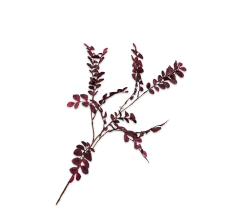 Silk-ka Künstliche Blume-Künstlicher Zweig Blattzweig Lila-Rot 84 cm von Silk-ka