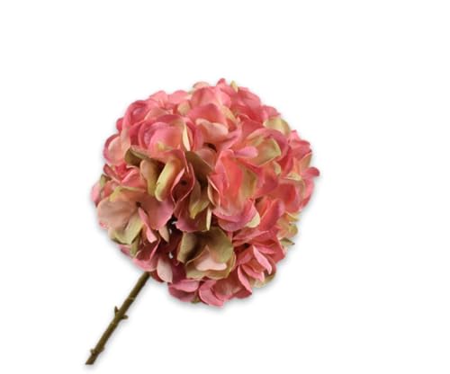 Silk-ka Künstliche Blume – Seidenblume, Hortensienstiel, Lachsfarben, 64 cm von Silk-ka
