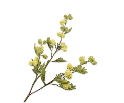 Silk-ka Künstliche Blume – Seidenblume, Mimosenzweig, gelb, 100 cm von Silk-ka