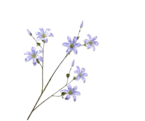 Silk-ka Künstliche Blume – Seidenblume, Zweig Clematis, Blau, 114 cm von Silk-ka