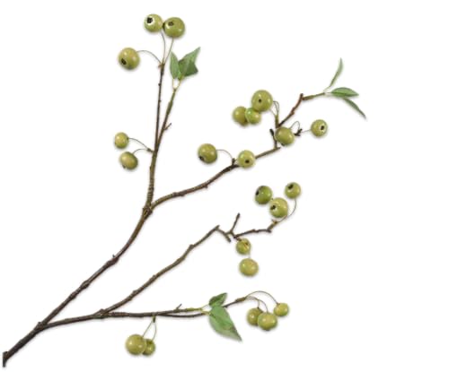 Silk-ka Kunstblume-Künstlicher Zweig Apfelzweig Grün 92 cm von Silk-ka
