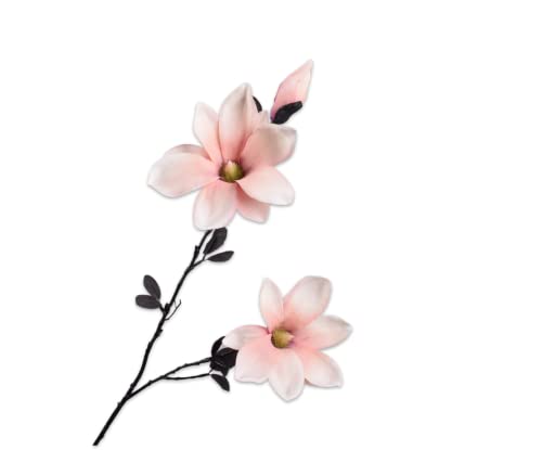 Silk-ka Kunstblume-Seide Magnolienzweig Rosa-Weiß 86 cm von Silk-ka
