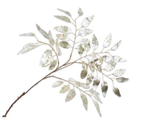 Silk-ka Kunstblume-Seidenblume Eukalyptuszweig Silber 106 cm von Silk-ka